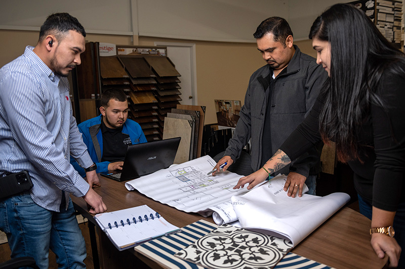 JA Flooring and More - Team -Jesus Romero, Alvaro Romero, Maria Romero, Jonathan Rosales