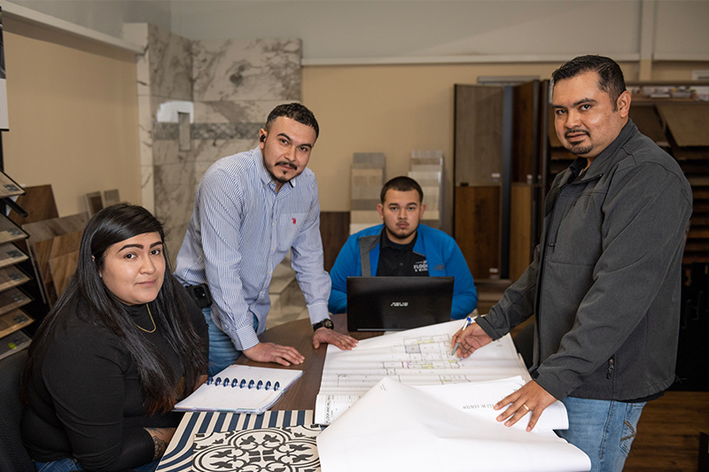 JA Flooring and More - Team -Jesus Romero, Alvaro Romero, Maria Romero, Jonathan Rosales